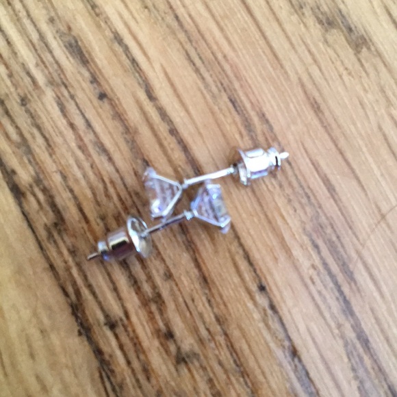 925 CZ Diamond Earrings - Picture 2 of 5